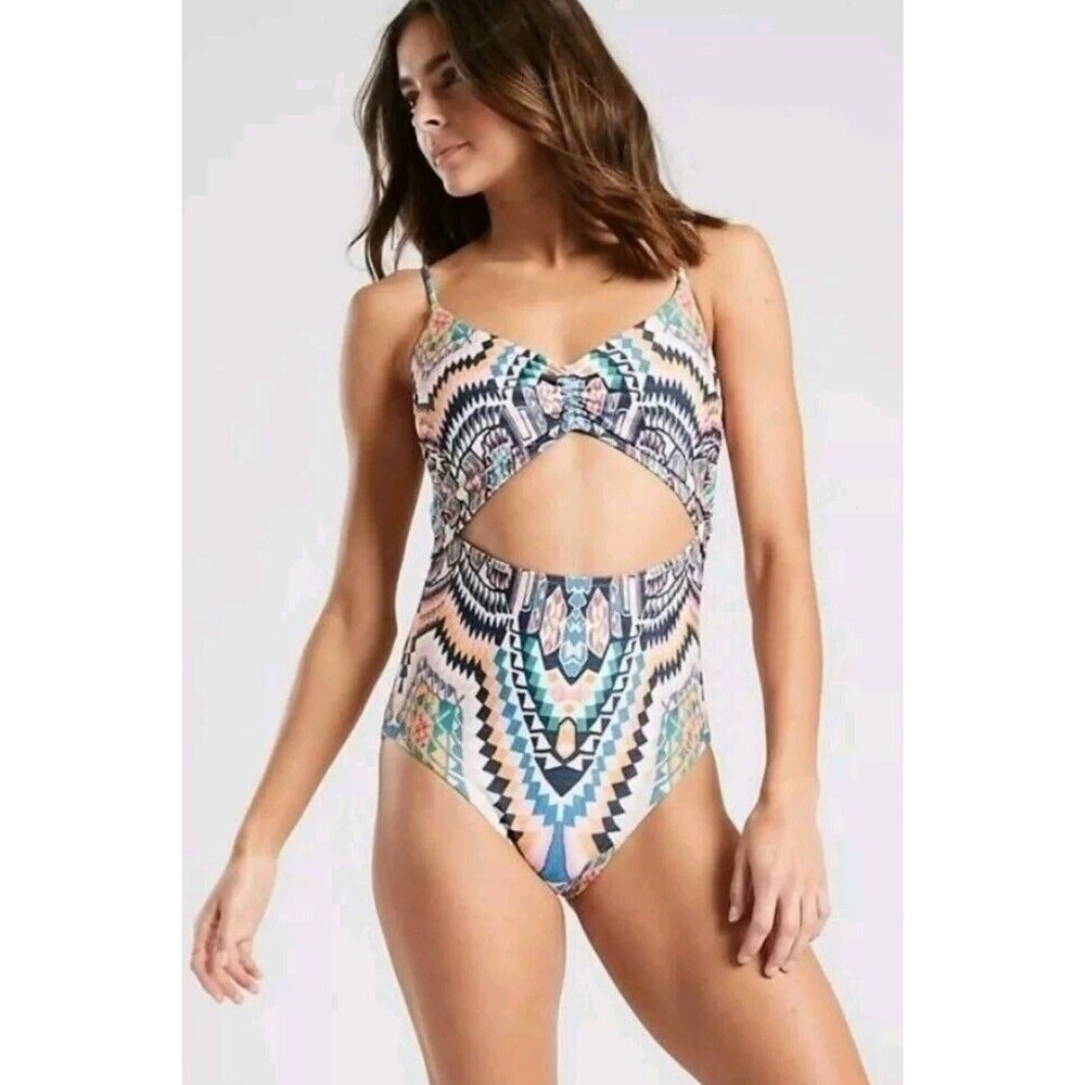 Athleta Multicolor Patterned One Piece Swimsuit